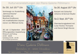Kulturveranstaltungen der Piano Galerie Pöhlmann